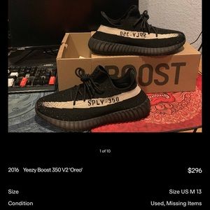 Size 13 - adidas - Yeezy Boost 350 v2 - Oreo